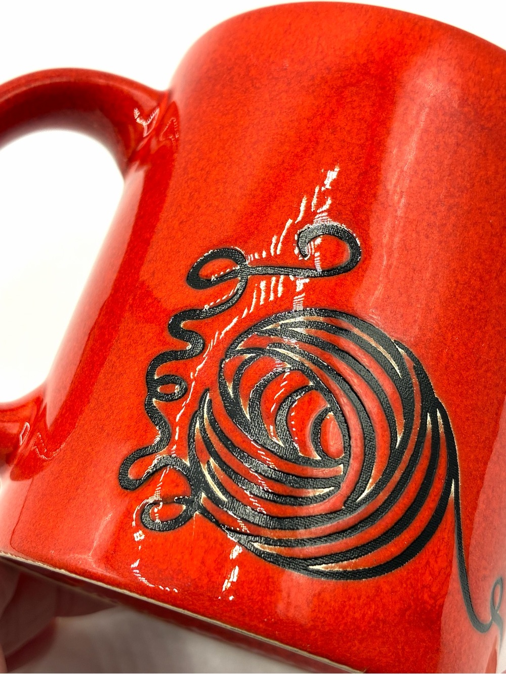 Vintage 1960s Waechtersbach Cat Kitten Yarn Mug MCM W Germany - Picture 6 of 7